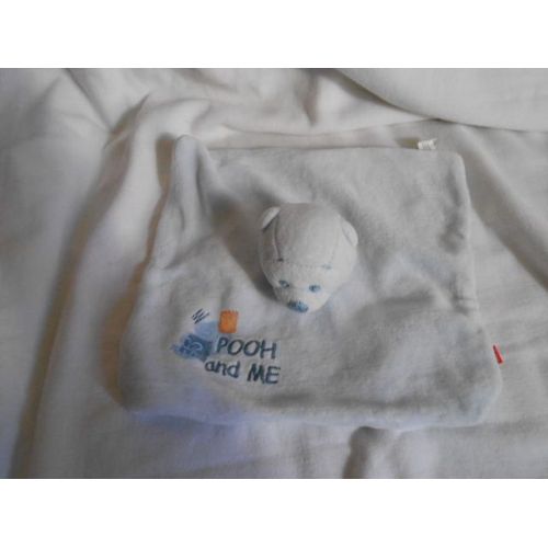 Doudou Plat Winnie Ours Bleu Ciel Disney Nicotoy Carrefour Pooh And Me Abeille Rouge Carre