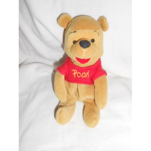 Doudou Peluche Ours Winnie Tee Shirt Pull Rouge Pooh Jaune 20cm Bille Dans Le Corps Disney Nicotoy Simba Toys Dickie