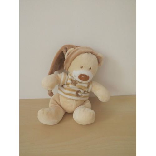 Doudou Ours Beige Marron Lune Bonnet Étoile Baby Club C&a