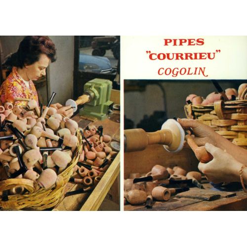 Carte Postale De Cogolin (Var) Fabrique De Pipes Courrieu De Cogolin : Polissage Des Pipes