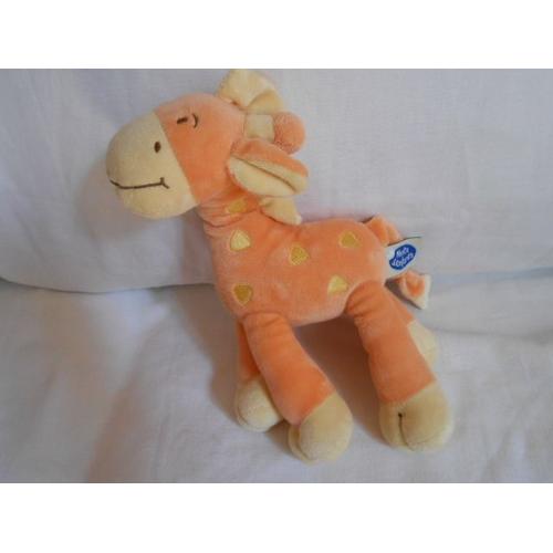 Doudou Girafe Orange Jaune Mots D'enfants Leclerc Siplec