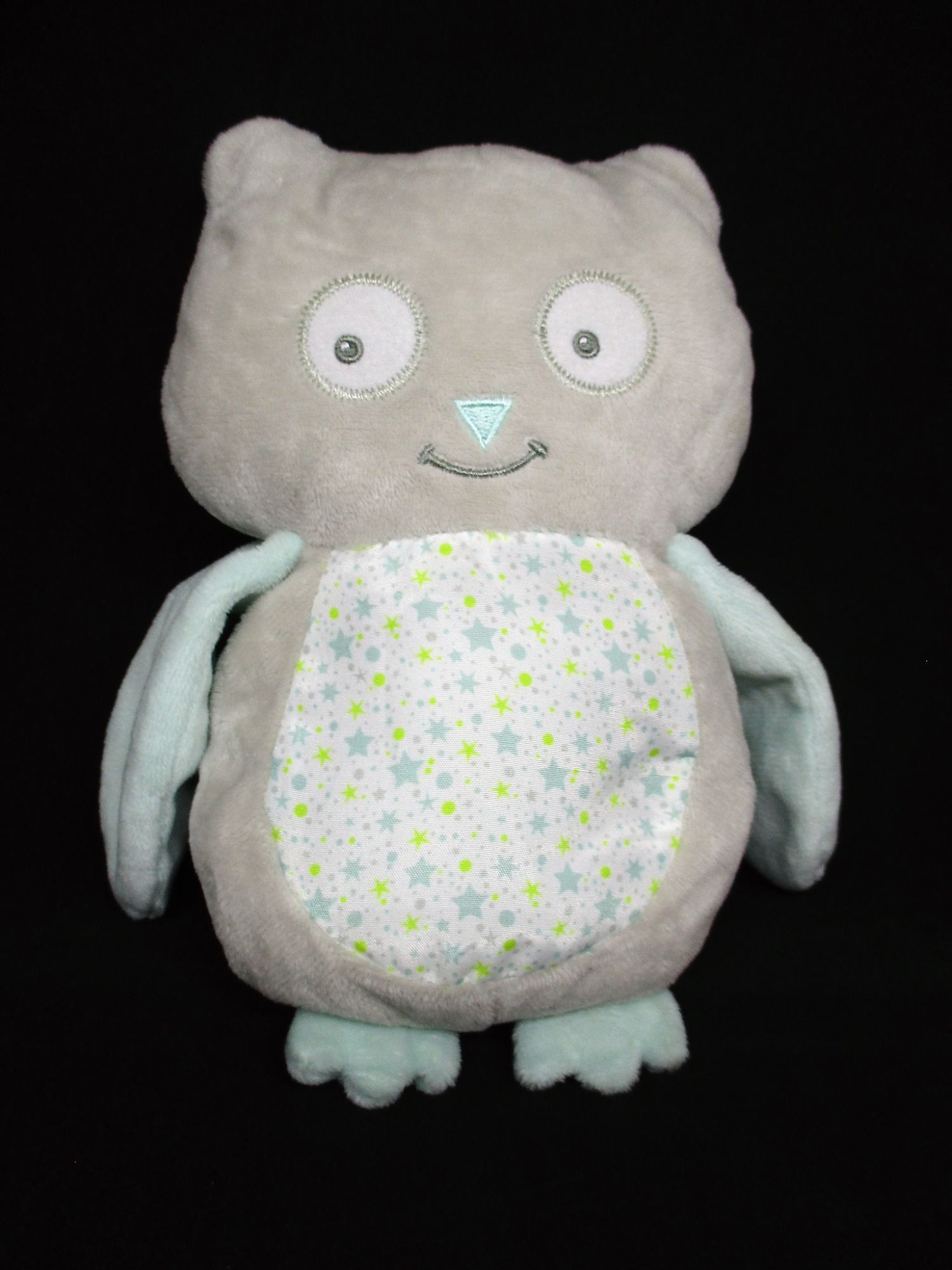 Doudou peluche hibou chouette bleue 28 cm Althans club chez vous