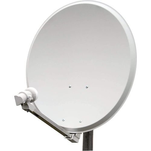 Triax Parabole Satellite Acier 65 cm + LNB Single Universel idéal Astra Hotbird Eutelsat