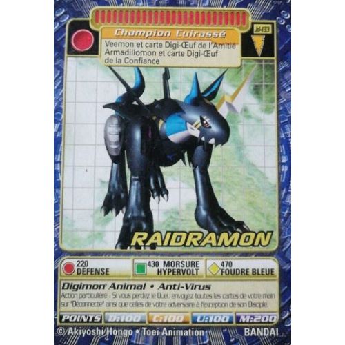 Carte Digimon - Raidramon Jd-133