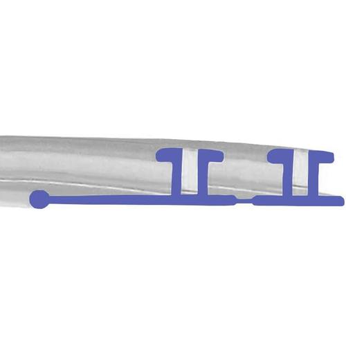 Claire Joint de douche pivotant double T transparent | pour portes pliantes à deux battants | s'intègre dans le canal | BIF045 (2 mètres)