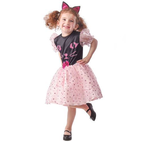 Déguisement Robe Chat Fille - Taille: M 7-9 Ans (120-130 Cm)