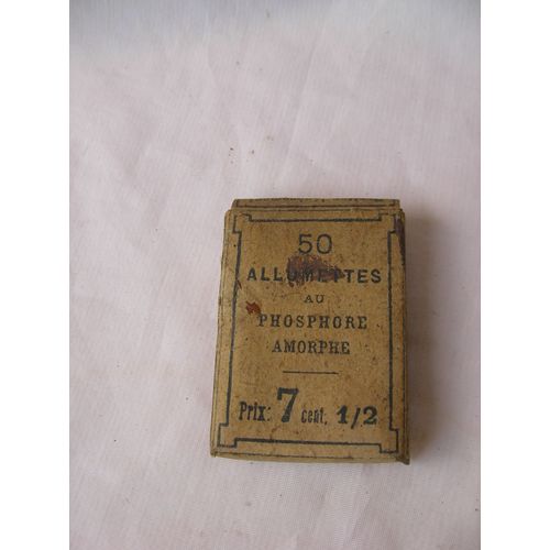 Ww1 France Boîte D'allumettes Française Au Phosphore Amorphe Civile