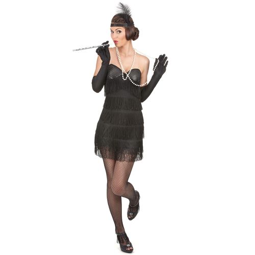 Déguisement Charleston Sexy Femme Noir - Taille: Small