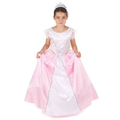Déguisement Princesse Fille Rose Et Blanc - Taille: M 7-9 Ans (120-130 Cm)