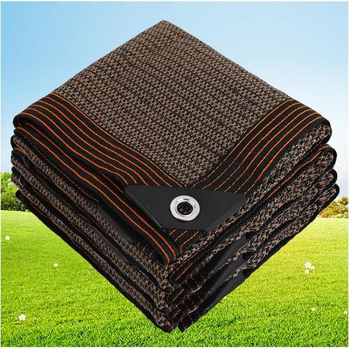 Voile Ombrage,Hdpe Toile D'ombrage Pergola Serres Filet D'ombrage,Protection Rayons 80-95% Uv Filet D'ombrage,Pour La Couverture Végétale/Jardin/Voitures/Terrasse/Camping,Marron,1x2m