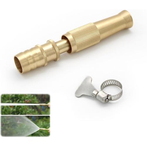 Embout Tuyau Arrosage, Pistolet Arrosage, Laiton Pistolet D'arrosage, Ajustable MatéRiel D'arrosage pour Jardin, pour Arrosage de Pelouse, Lavage de Voiture, Douche Animaux