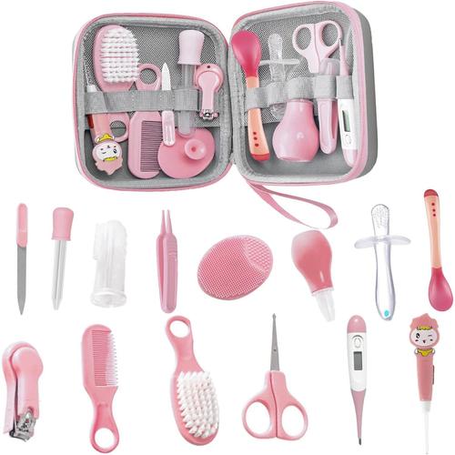 Trousse Complète De Soin Pour Bébé,14pcs Kit De Soin Bébé Trousse Bébé Naissance, Portable Kit Toilette Bébé Naissance