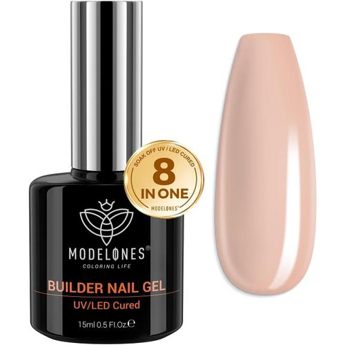 Builder Gel, Gel Construction Ongle Uv,Gel Pose Americaine, Gummy Base Pose Americaine, Colle Faux Ongles, Rubber Base Pose Americaine,Allonge Et Répare Nail Manucure 15ml 