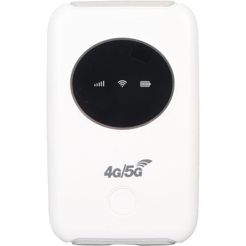 Modem WiFi Mobile 5G, jusqu'à 10 Utilisateurs Mini Routeur Mobile sans Fil 300 Mbps débloqué Emplacement pour Carte SIM WiFi 5G intégré 3200 MAh, Besoin d'une Carte SIM 3G + 4G