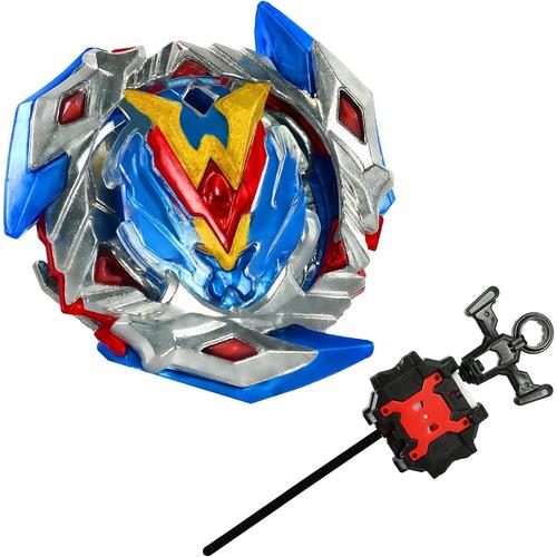 Toupie Bey Blade, Bey Blade Burst Quadrive Toupie Metal Fusion Avec Lanceur Starter Gyro De Combat Jouet Set Cadeaux Pour Enfants (1 Set-Blue)