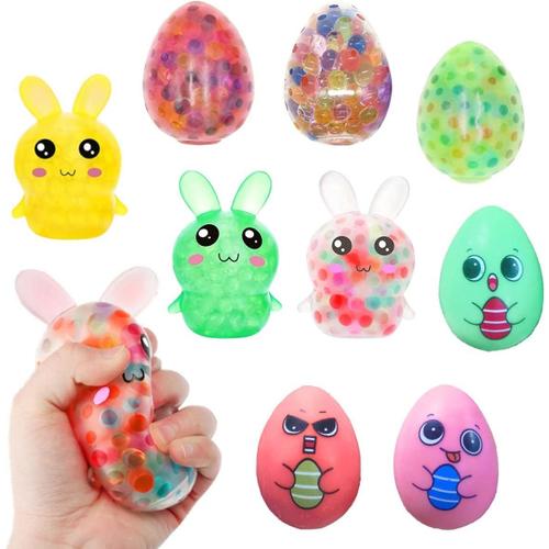 Balle Anti-Stress Pour Enfants Et Adultes, 9 Pièces Squishy Balle Anti Stress Sensorielle, Boules Destressante Pour Le Soulagement Du Stress Et De L'anxiété, Tdah