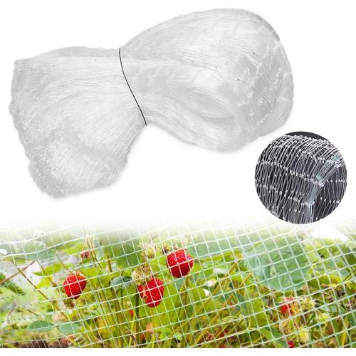 Filet Poules, 3 x 10m Filet Anti Oiseaux, Filet Voliere, Filet de Protection, Réutilisable Filet Anti Pigeon Convient pour Protéger Balcons Jardins Clôtures Vergers Potagers(Blanc)