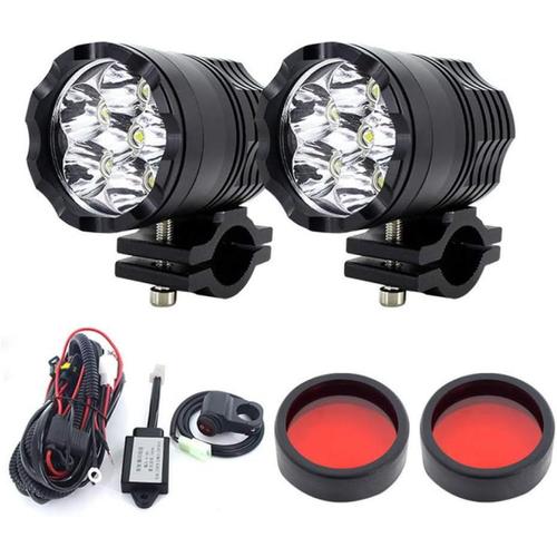 Yellow 2x Led Auxiliary Lights Phare Led Travail Lumière Spot Spot Conduite Brouillard 12v Voiture Moto + Cablage Faisceau + Relais, Pour Toyota, Pour Honda