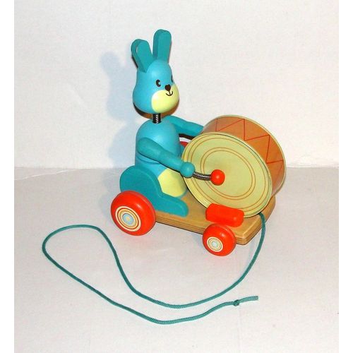Jouet A Tirer En Balade Le Lapin Badaboum En Bois Djeco