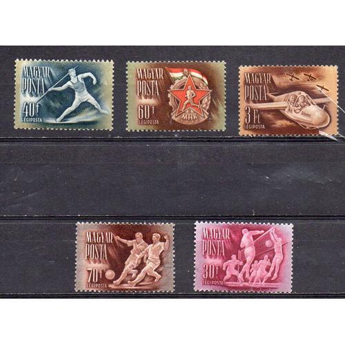 Hongrie- Lot De 3 Timbres Neufs Et 2 Timbres Oblitérés- Sports