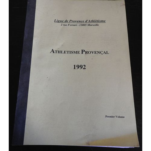 Athletisme Provencal 1992 / Bilan