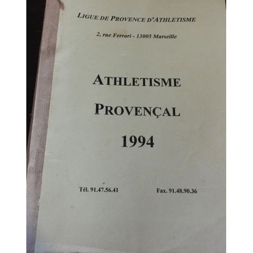 Athletisme Provencal 1994 / Bilan