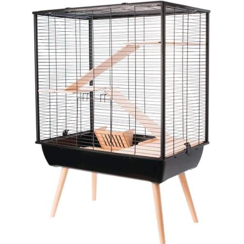 Noir Zolux Cage Neo Cosy Grand Rongeur L 77.5 X P 47.5 X H 109 Cm Noire