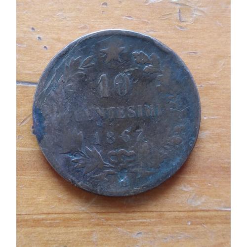 Italie 10 Centesimi Victor Emmanuel Ii 1867