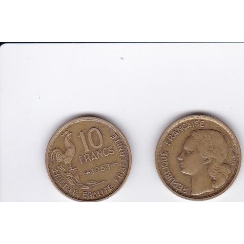 France 10 Francs 1953 Cupro Alu Guiraud