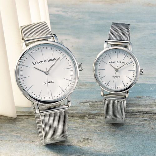 Lot De 2 Montres Zelson & Sons Maille Milanaise Homme-Femme