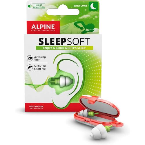 Blanc Sleepsoft Bouchons D'oreilles : Protections Auditives Pour Le Sommeil - Atténuent Les Bruits Nuisibles - Filtres Doux Adaptés À Toutes Positions - Hypoallergéniques & Réutilisables 