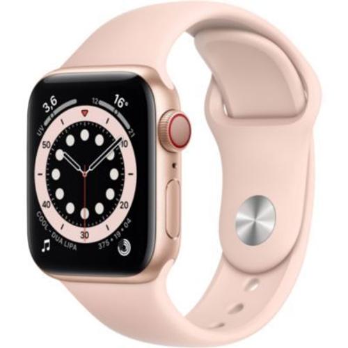 Apple Watch Series 6 (Gps + Cellular) - Boitier 40 Mm Aluminium Or Avec Bracelet Sport Rose