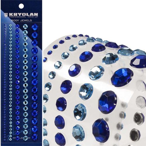 Strass Autocollants Tailles Assorties Bleu