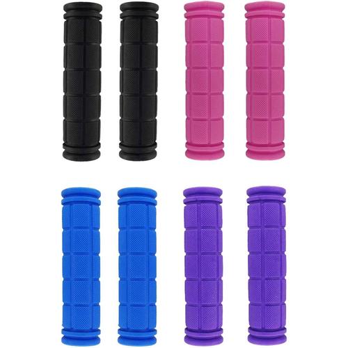 Lot De 4 Paires De Poignées De Guidon De Vélo En Forme De Champignon Pour Bmx/Vtt/Vélo De Route Vtt Garçons Et Filles, 4 Couleurs, Noir, Bleu, Rose, Violet