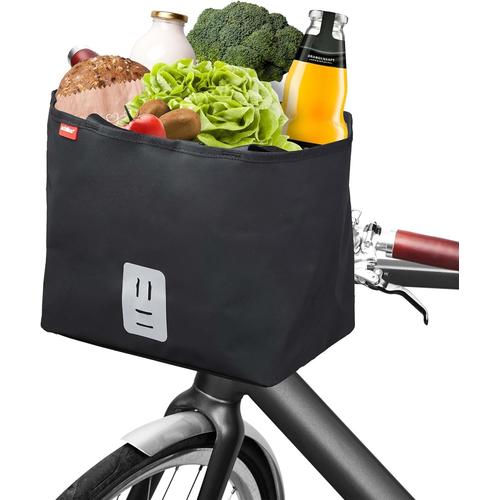 Noir Sacoche De Guidon De Vélo Avec Support De Fixation Sacoche De Vélo Avant Panier De Vélo Sac De Courses Pour Vélo Imperméable 12 Litres Noir