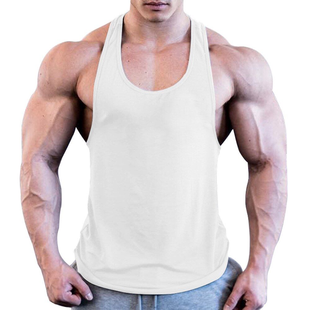 KUULEE Hommes Musculation Débardeur Bodybuilding Stringer Gilet sans Manche Maillot Training Tank Tops Sport T-Shirt Fitness Gym 