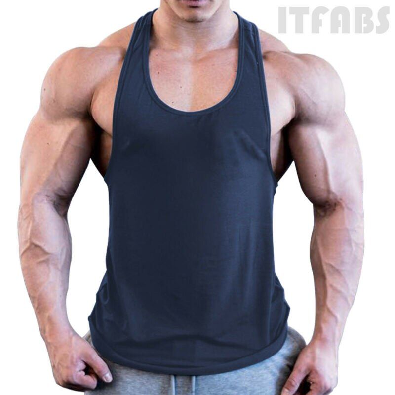 BodyGo Homme Musculation Débardeur sans Manche Maillot de Corps Tank Top Fitness Gym Stringer Stretch T-Shirt 
