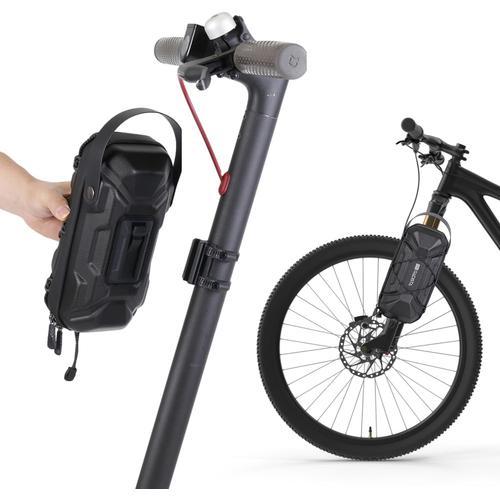 Noir France Sacoche Trottinette Electrique Adulte Étanche 2l, Fixation Innovante Pour Trottinette Électrique Ou Antivol Trotinette. Sacoche Velo Ou Sacoche Fourche. Accessoires Xiaomi Trottinette