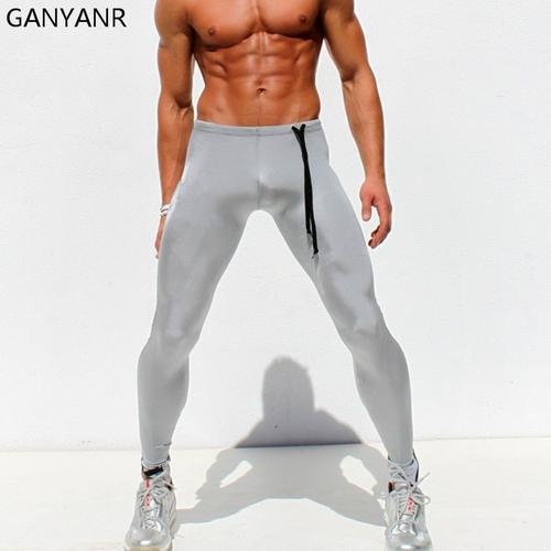 Ganyanr – Leggings De Sport Pour Hommes, Collants De Course