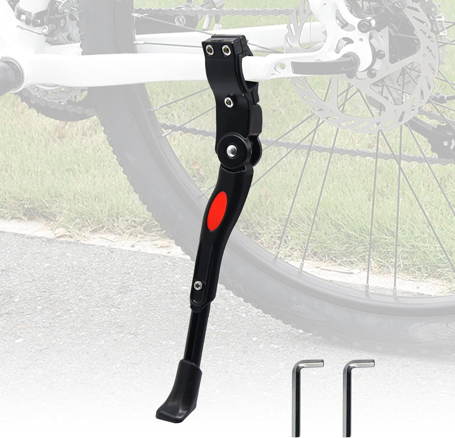 Béquille De Vélo 24-28 Pouces, Béquille De Vélo Réglable En Hauteur, Béquille Latérale De Vélo Antidérapante D'aluminium, Pour Vtt, Vélo, Vélo De Course, Vélo Électrique