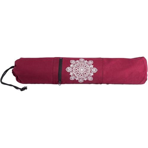 Rouge Support Pour Tapis De Yoga, Sac Pour Tapis De Yoga - Support De Transport Pour Tapis De Yoga À Fermeture Éclair Complète | Sac De Tapis D'exercice De Gymnastique À Sangle D'épaule Ré Lable