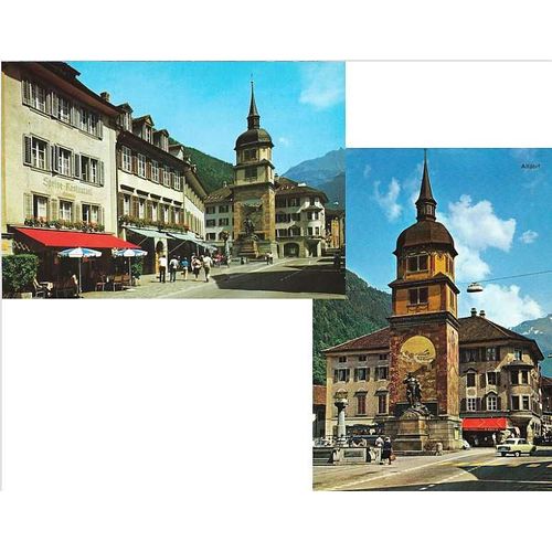 Suisse, Lot De 2 Belles Cartes Postales Neuves, Vues D' Altdorf, Patrie De Guillaume Tell.