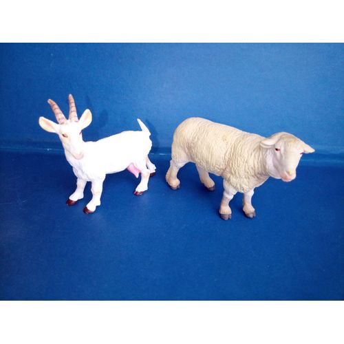 2 Figurines Animaux Papo : Mouton + Chèvre