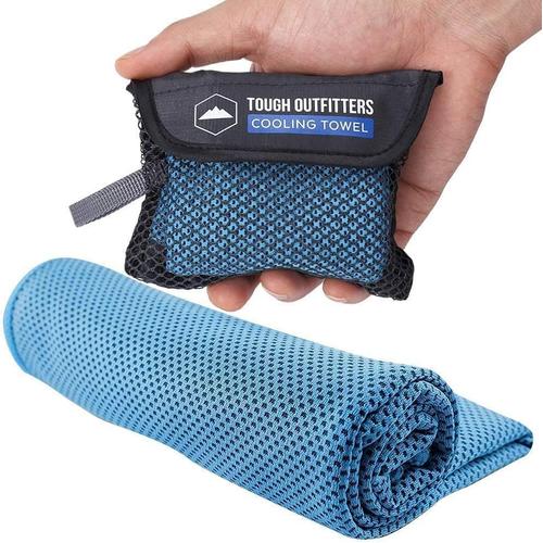 Bleu Serviettes Rafraîchissantes ¿ Serviettes Pour Le Cou Et Le Visage Pour La Chaleur Estivale ¿ Refroidissement Rapide Pour La Salle De Sport, La Course, Le Golf, Le Yoga Et Le Sport.