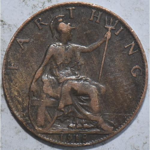 Uk - 1 Farthing - 1918 - George V - W141