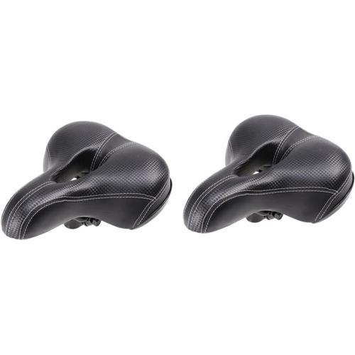 Noirx2pcs 2 Pièces Tapis De Siège Large Coussin De Selle De Vélo Éponge Siège De Vélo Housse De Siège De Vélo Se Accessoires De Vélo Accessoires Ar Coussin De Siège De Remplacement De Vélo