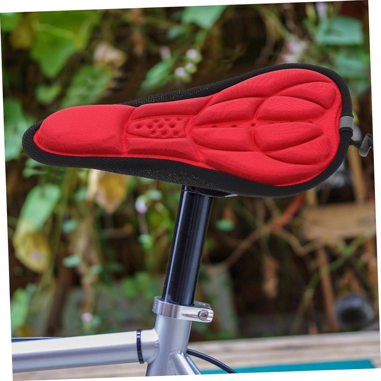 Noir Rouge 2 Pices Housse De Selle De Vlo Housse De Coussi... - 3