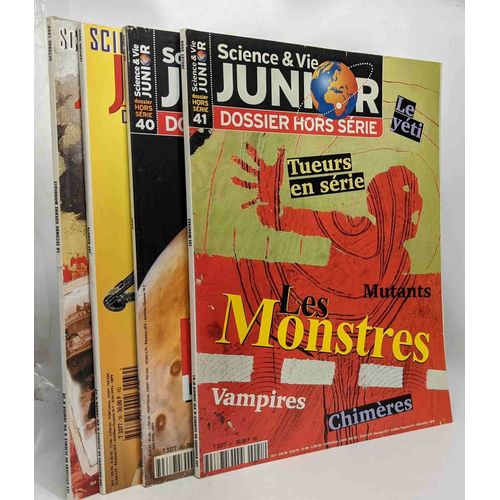 Les Dossiers De Science Et Vie Junior 4 Numéros: 38-39-40-41 --- La Seconde Guerre Mondiale Les Robots Mars Les Montres