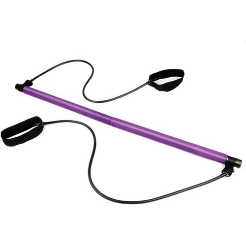 Violet Barre De Bande De Résistance Longue, Barre De Pilates De Fitness De 35,83 Pouces, Bandes D'exercice Idéales Résistantes À La Rupture, Tige De Pilates En Corde De Résistance, Barre