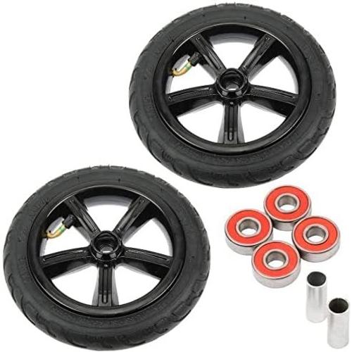 Noir Lot De 2 Funtomia Big Wheel 200 Mm Scooter Air Pneumatique ¿ Set Avec Roulements À Bille + Spacer ¿ Rouleaux De Rechange